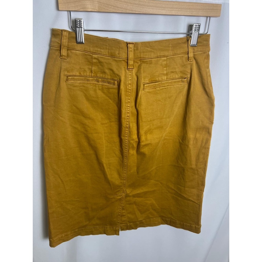 Pilcro and the Letterpress Utility Skirt Womens 2 Mustard Yellow Excellent Cargo - Picture 10 of 11